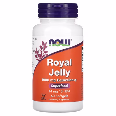 NOW Gelée Royale 1000 mg – 60 Capsules Molles