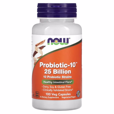 NOW Probiotic-10 25 Milliards | 100 Capsules