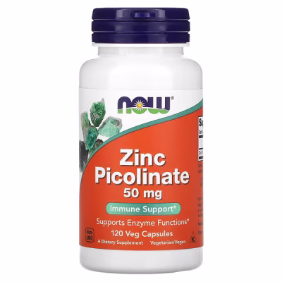 NOW Zinc Picolinate 50mg 120 Capsules